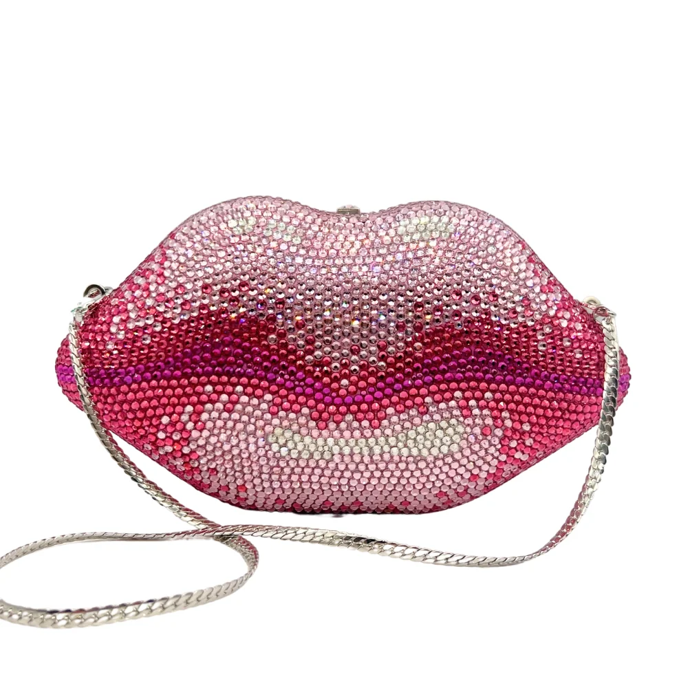 Flat-Base Lip Shape Clutch, 3D Mouth Contour Evening Bag for Women. OEM Custom Novelty Purse, Low MOQ Wholesale from Factory Dir