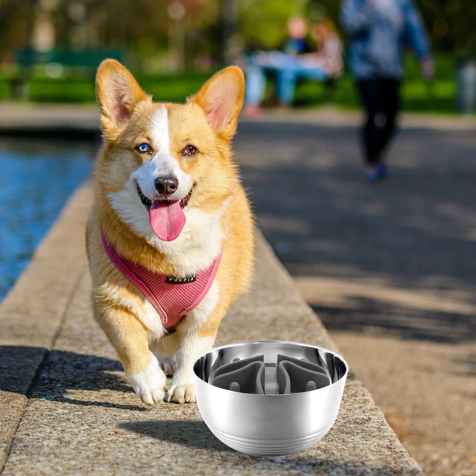 

Slow Feeding Dog Bowl Soft Silicone Anti-choking Small Trough Puppy Pet Supplies Wear Resistant Feeder Cat Bowl Household