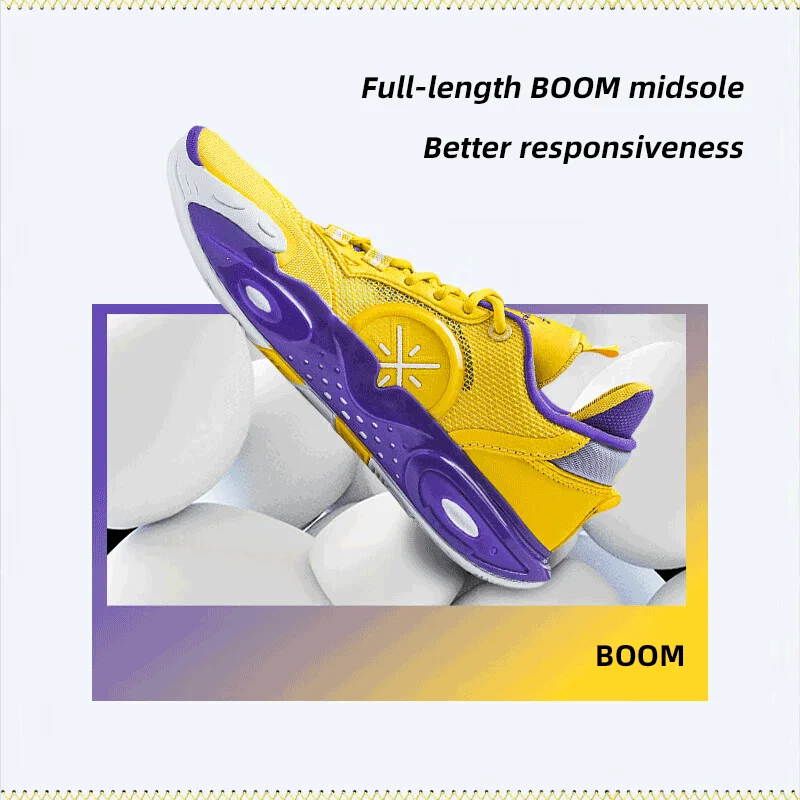أحذية Li-Ning الرجالية Wade All City 12 الاحترافية لكرة السلة، أحذية رياضية ثابتة يمكن ارتداؤها للاستخدام الداخلي والخارجي ABAU015