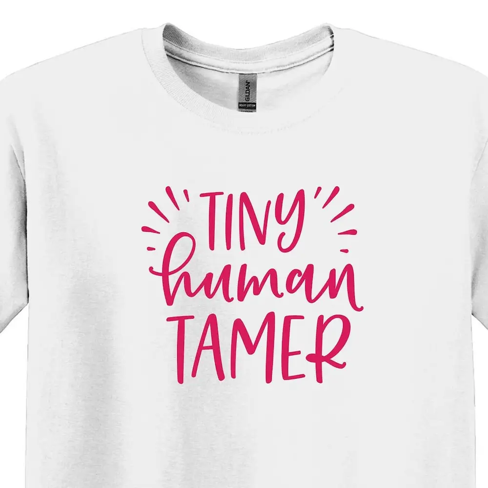 Tiny Human Tamer T Shirt Mom Life Funny Sarcastic Mother'S Day S For Her