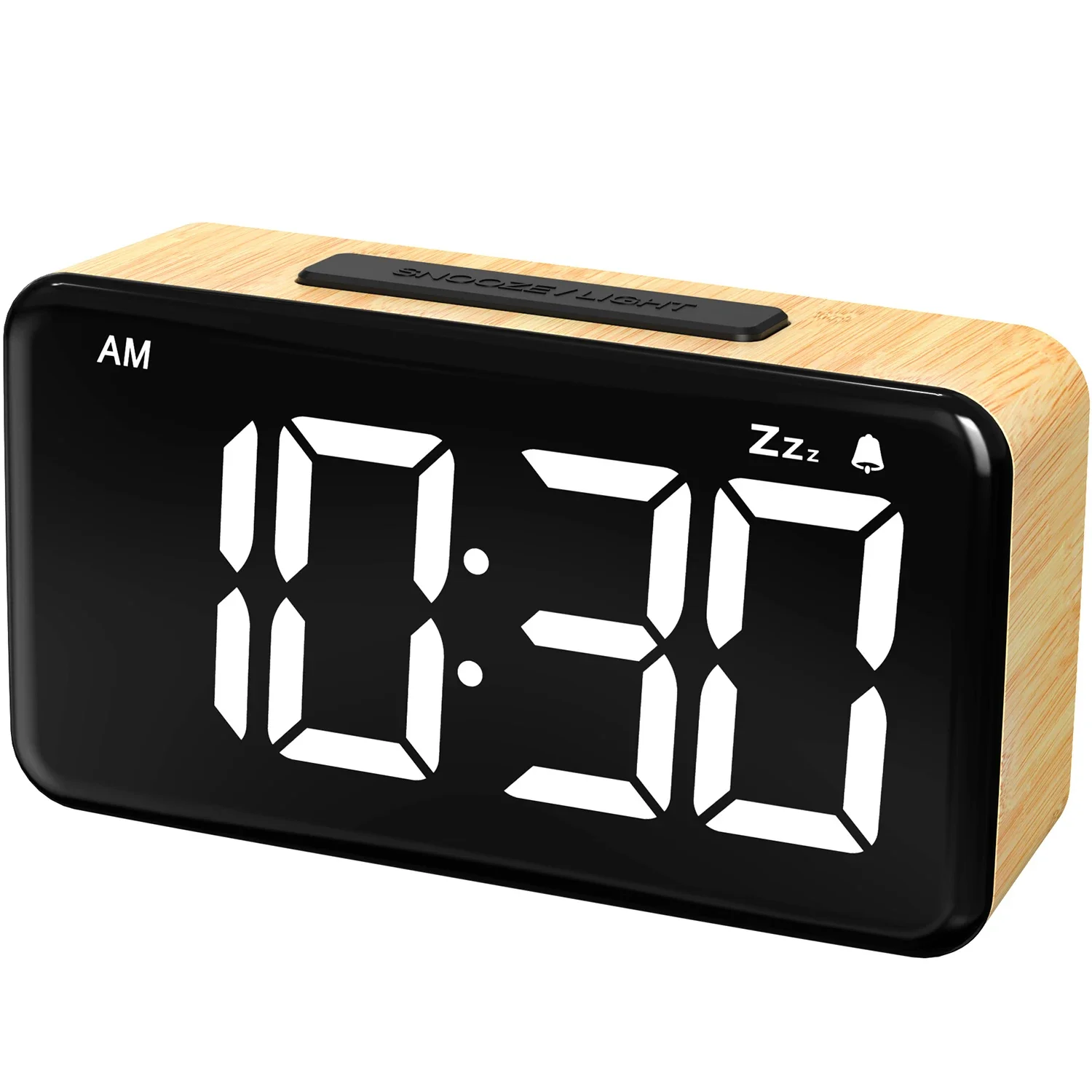 

Wooden Digital Alarm clocks Wooden Digital Alarm Clock, LED Alarm Clock With Large Display Desk Clocks For Office Bedside Clock