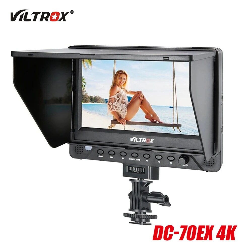 

Viltrox DC-70EX 7inch 4K HD C4K HD Camera Video Monitor Display Field SDI AV LCD Monitor 1024x600 for Canon Nikon Sony