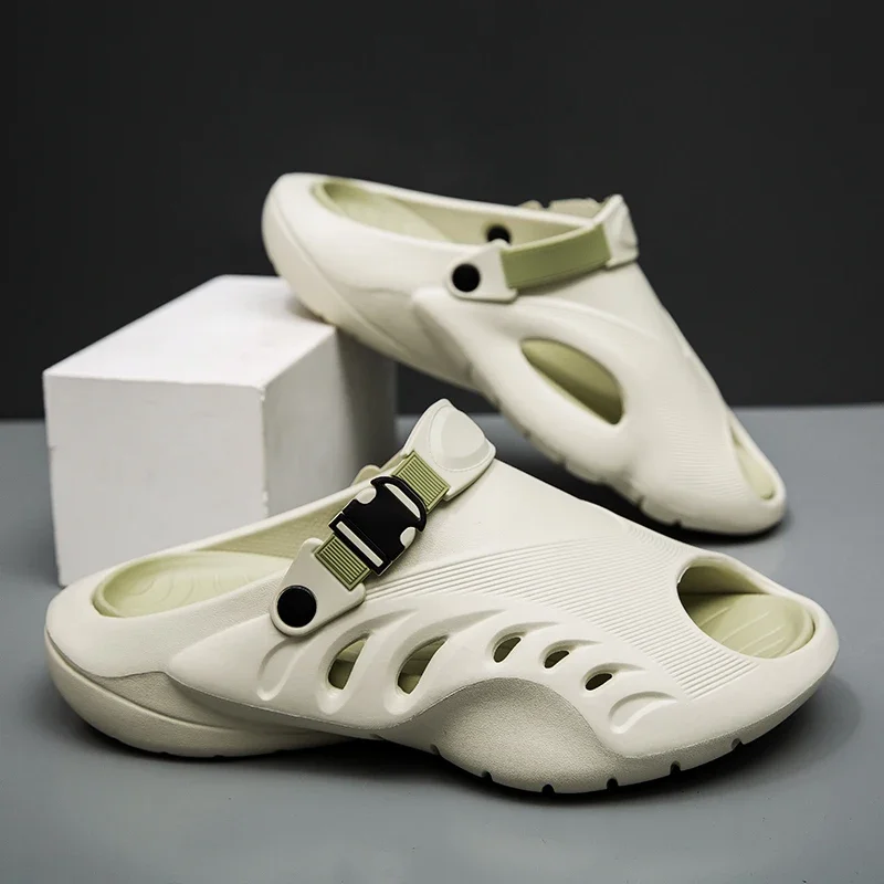 

Summer Men Sandals High Quality EVA Casual Hole Shoes Clogs Home Garden Outdoor Male Beach Non-slip Platform Slippers zapatos