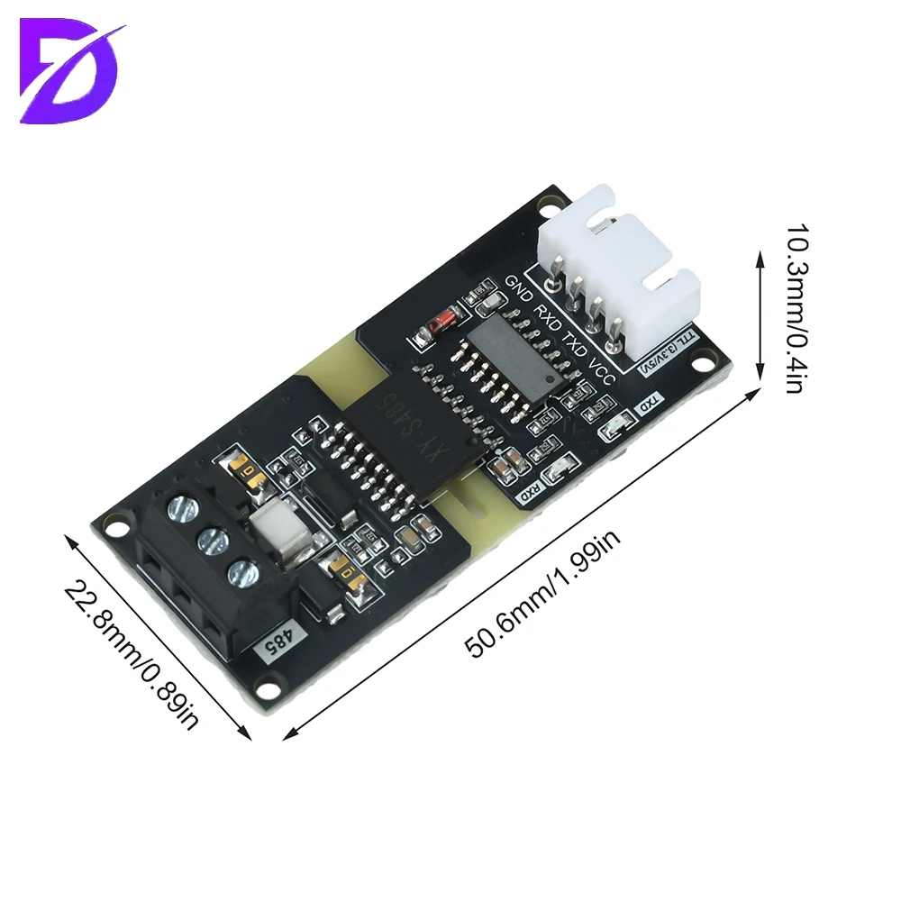 Módulo de nivel TTL a RS485 aislado DC 3-5V Conversión de señal RS485 a TTL con control de dirección de flujo automático