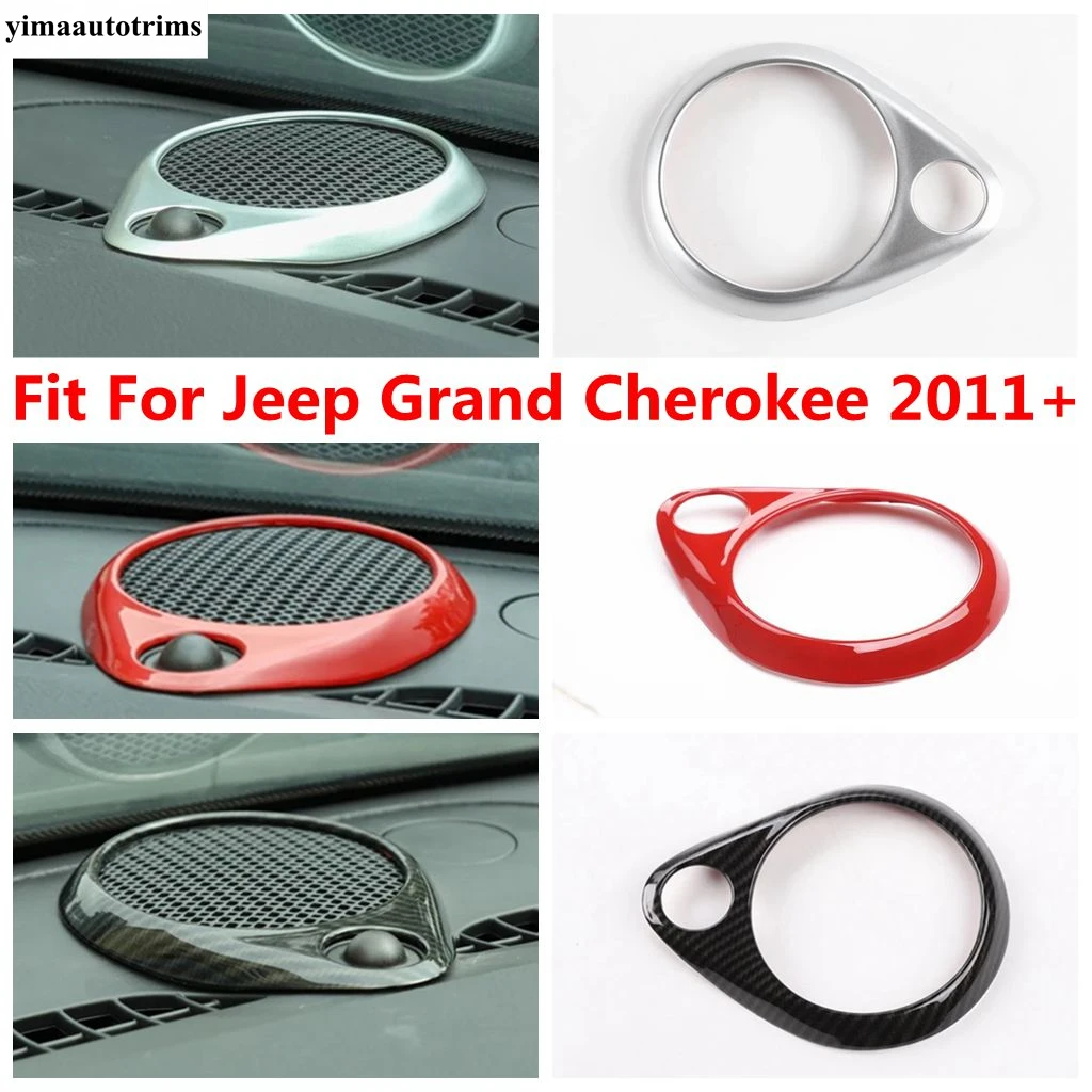 

Car Dashboard Center Speaker Ring Frame Decoration Cover Trim For Jeep Grand Cherokee 2011 - 2019 ABS Red Accessories Interior