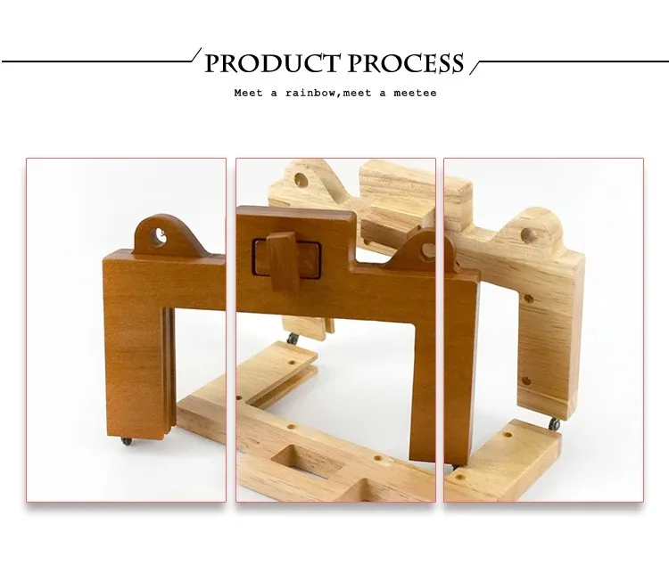 1Pc 16/22cm Wooden Bag Frame Handle Purse Making Bracket Square Clasp Frames for Handbag DIY Sewing Craft Accessories Parts