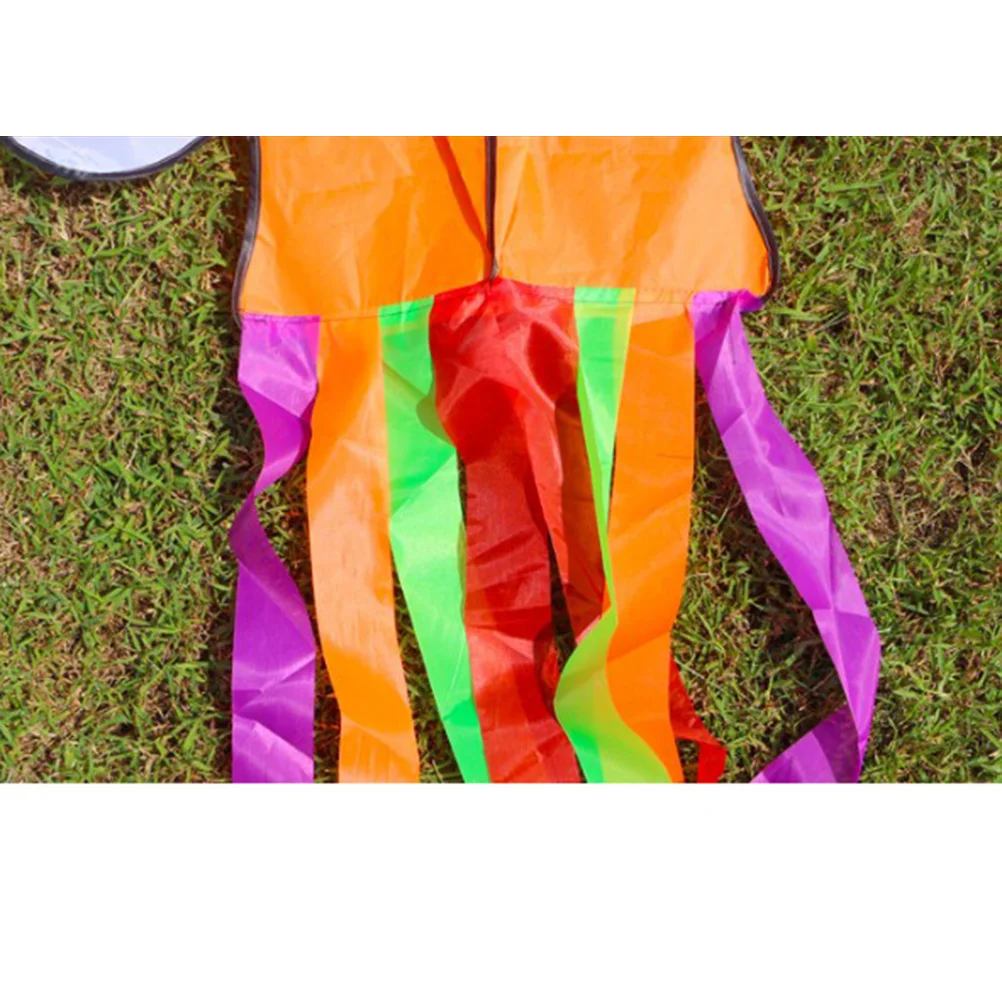 2pcs Octopus Portable Kite Toy for Kids and Children Outdoor Games Activities With 30m String Boards (Orang and Purple)