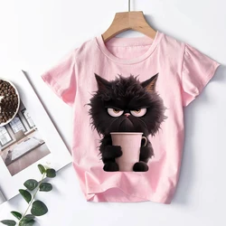 New Clothing Japanese Anime Kid T Shirt Cat Kawaii Manga Children T-shirt Kids Clothes Tshirt Tops Tee Boys Girls Tee Baby Tops