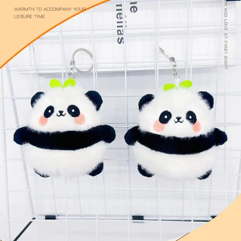 Cute Panda Plush Pendant Cartoon Plush Toy Doll Kawaii Panda Pendant Bag Doll Keychain Doll Schoolbag Pendant Couple Gifts