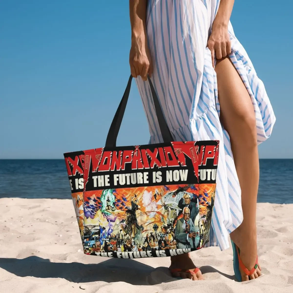 Non Phixion Beach Tote Bag Sport Gym Yoga Duffle Large Tote Bag Women Travel Bag Fitness bag