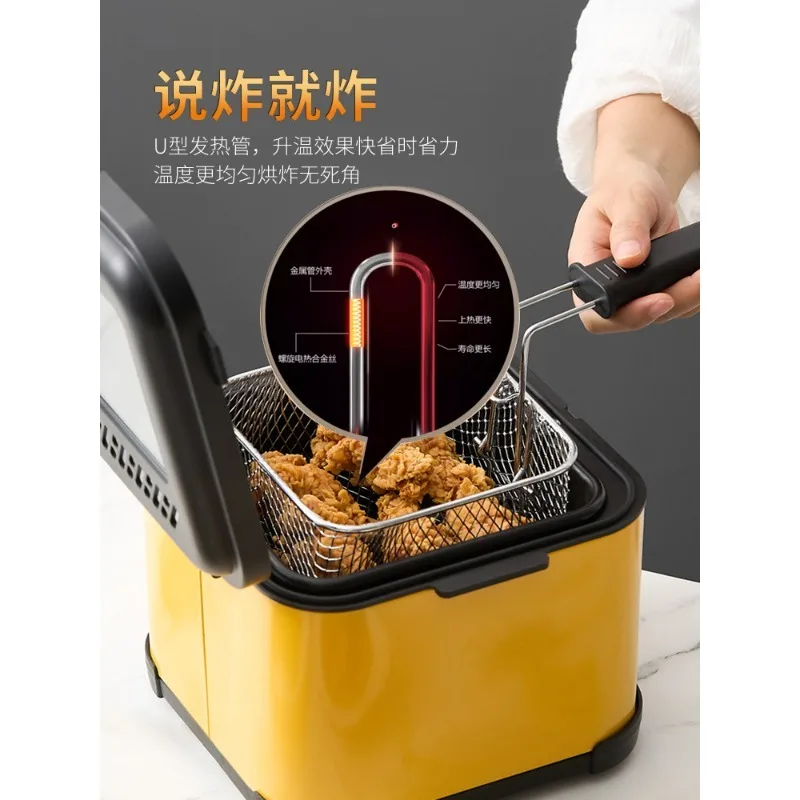 Tempura Deep Fryer with Thermostat  Electric Oil Saving Temperature Control