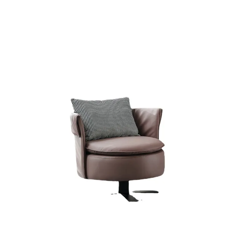 

Italian leisure chair small apartment living room sofa chair bedroom single sofa round