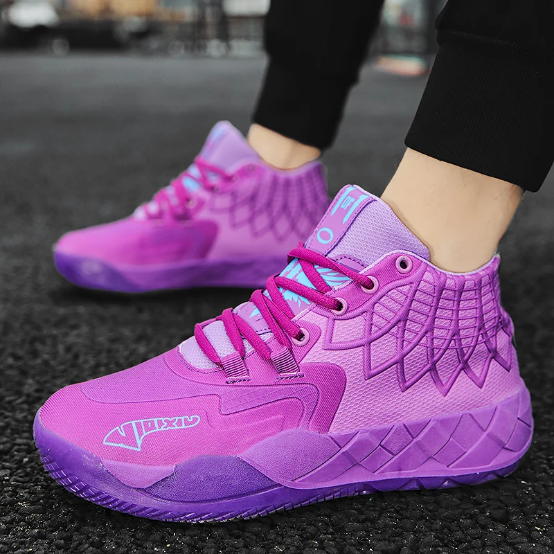 The youth actual combat basketball shoe movement outdoor comfortable cushioning wear-resisting fashion breathable high quality