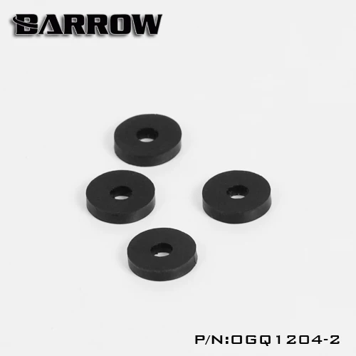 

Barrow 4PCS/LOT Black Computer Water Cooling Head Screw Silicone Shock Absorption Gasket OGQ1204-2