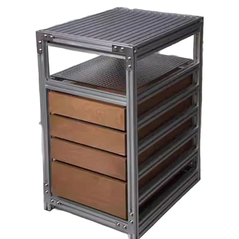 

Aluminum profile multi-layer file cabinet, dining side cabinet, bedside storage cabinet, storage drawer