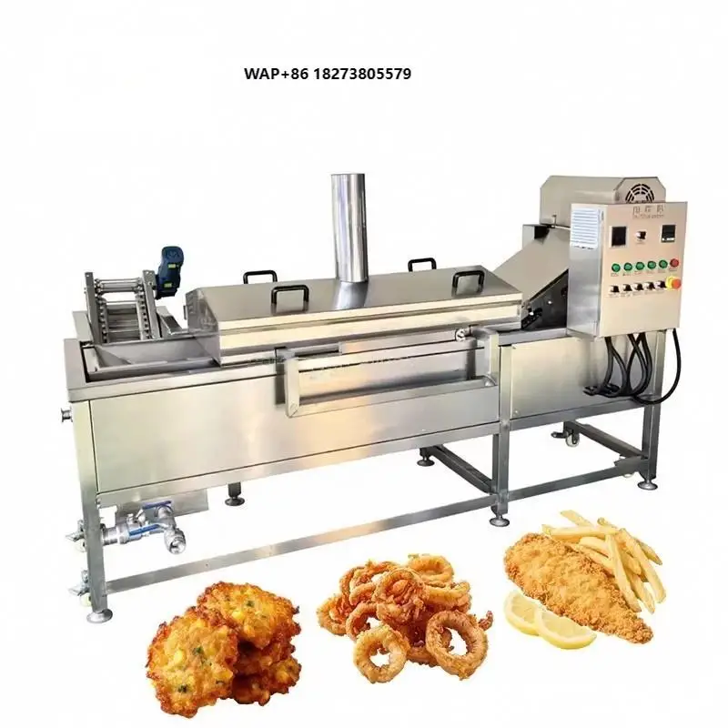 Factory Supply Crispy Fried Fish Fillet and French Fries Chips Calamari Rings Corn Fritters Frying Machine