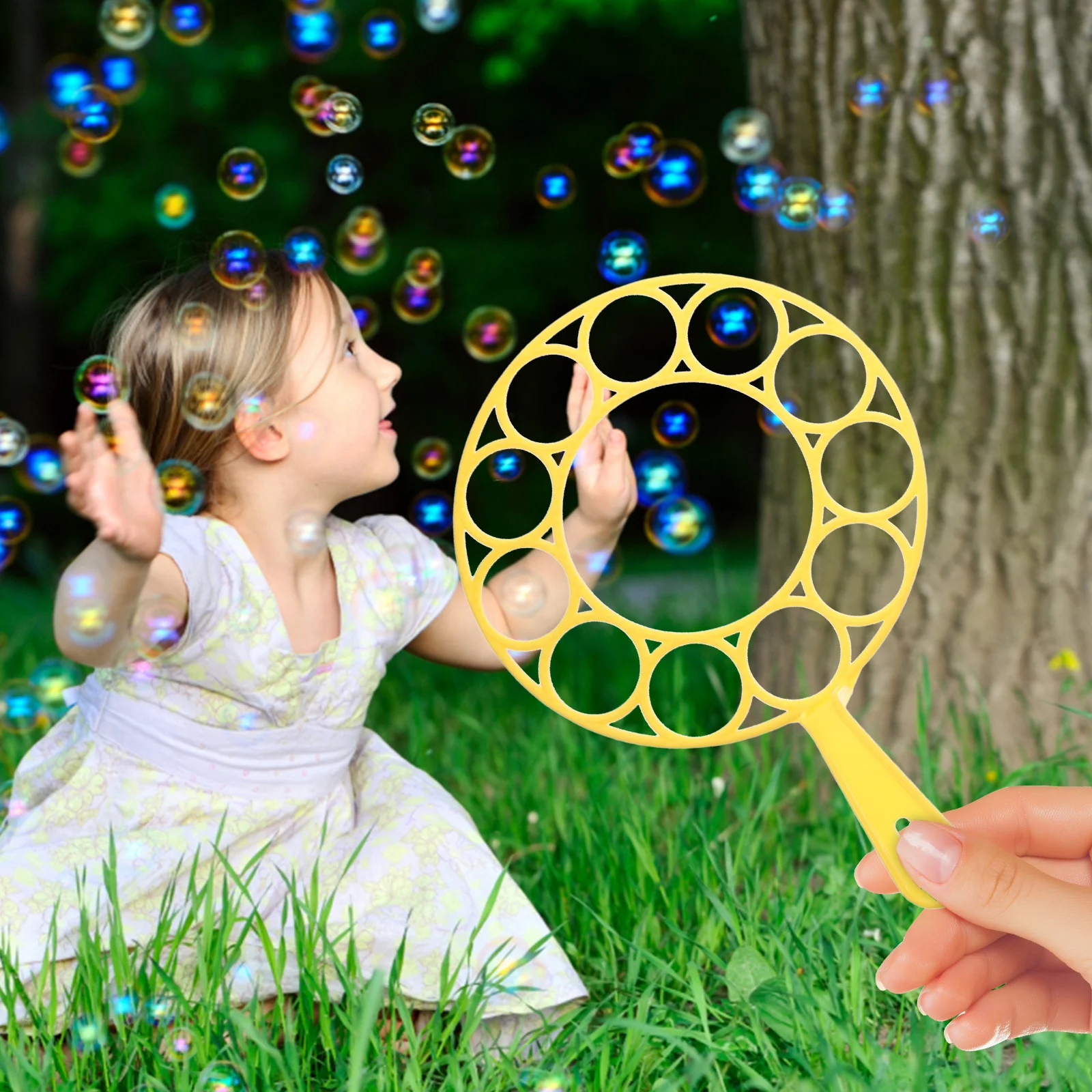 1Set Große Blase Maker Blase Zauberstäbe Set ABS Material Tablett Bequemer Griff für Kinder Outdoor Sommer Aktivitäten