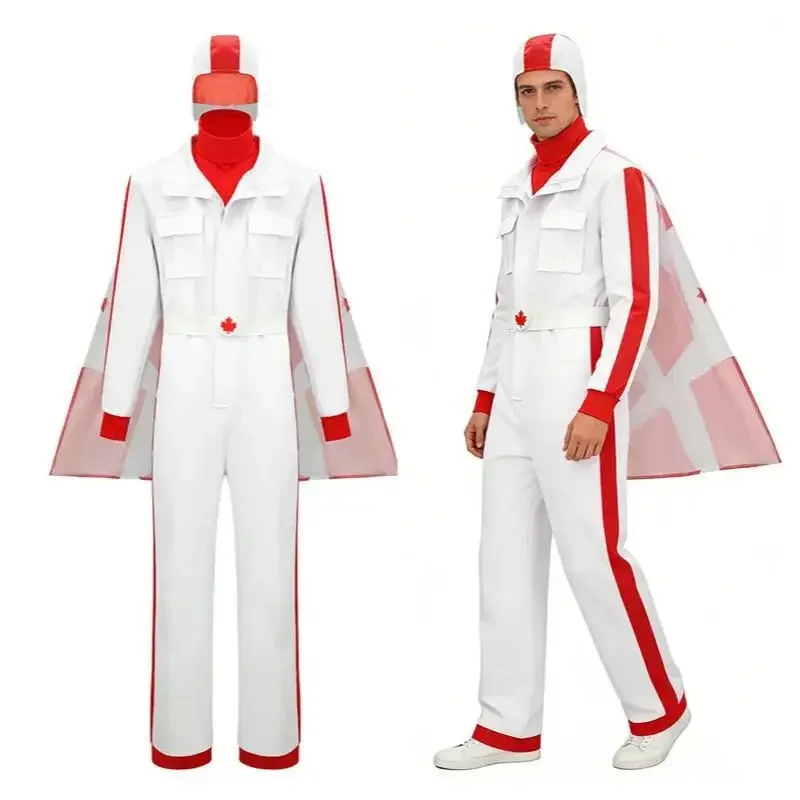 Anime Duke Caboom Cosplay Costume Plush Story White Jumpsuit