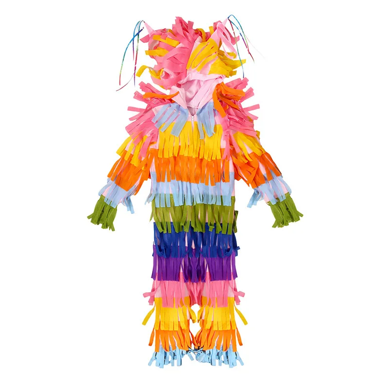 

Enfant Unisex Paper Fancy Dress Up Hallowen Enfants Colorful Hooded Jumpsuit Mexican Costume For Niño New Arrivals