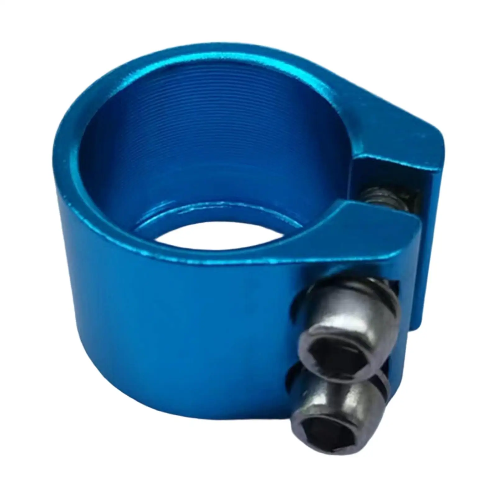 Bike Saddle Clamp 28.6mm Aluminum Alloy Double Screw Seatpost Holder Lightweight Anti Rust for Trail and City Use