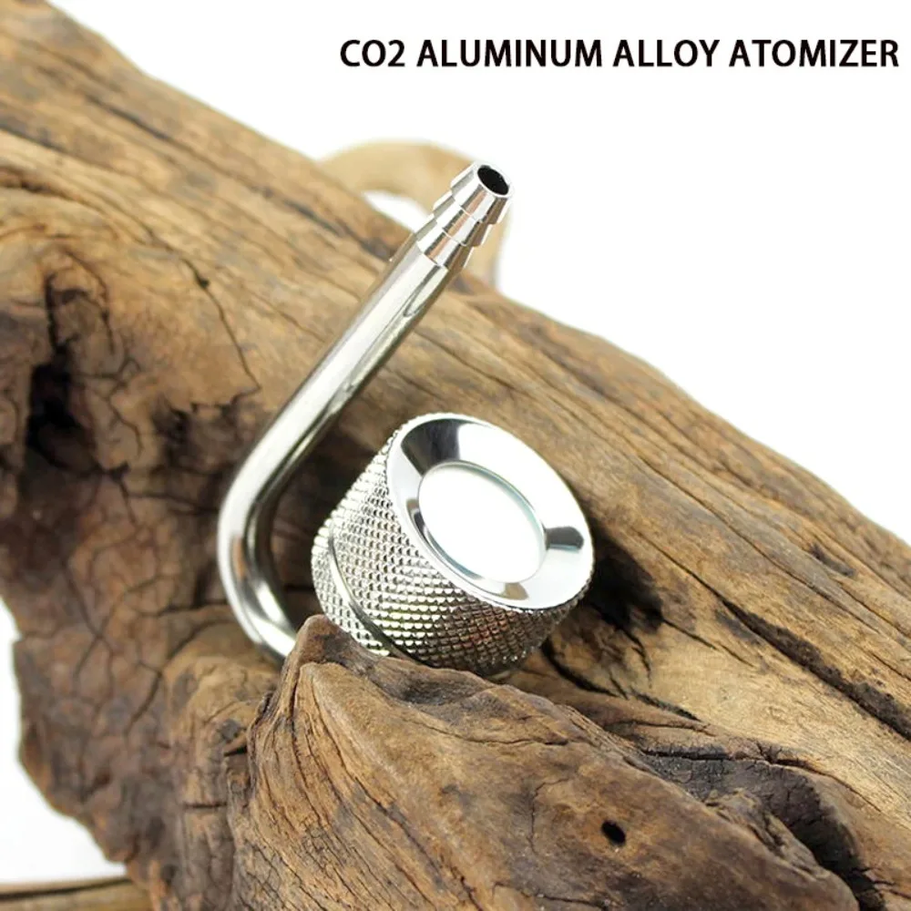 Aluminum Alloy Aquarium CO2 Atomizer Dense Bubble Without Blocking CO2 Diffuser with Suction Fish Tank CO2 Generator Fish Tanks