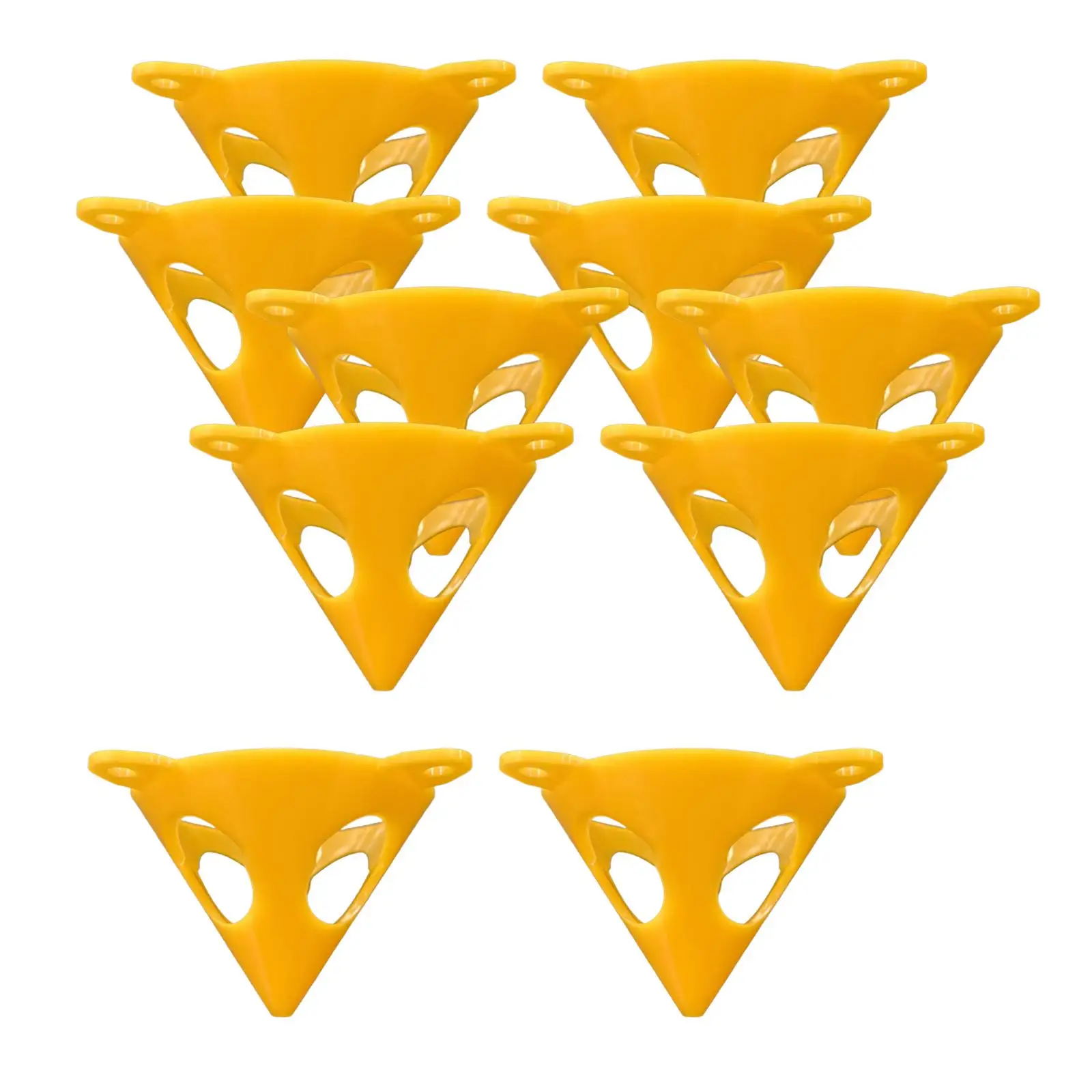 10 Pieces Stackable Door Pouring Crafts Canvas Stands Feet Yellow