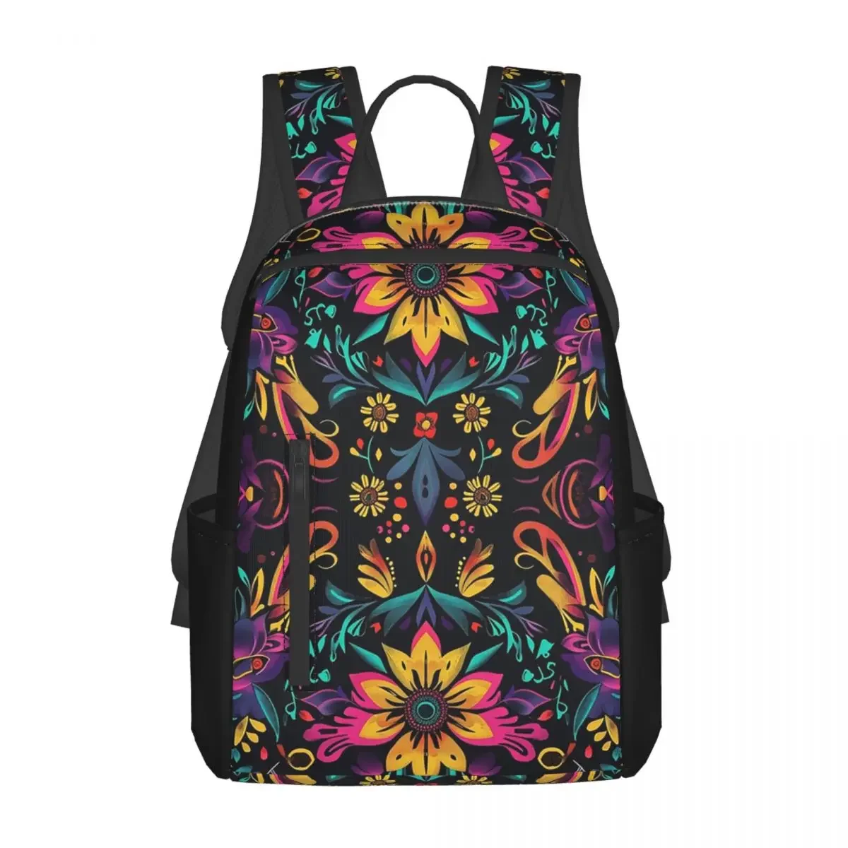

Colorful Mexican Pattern Traditional And Festive Backpack Daypack Large Capacity Boys Girls BookBag School Bag Shoulder Bags