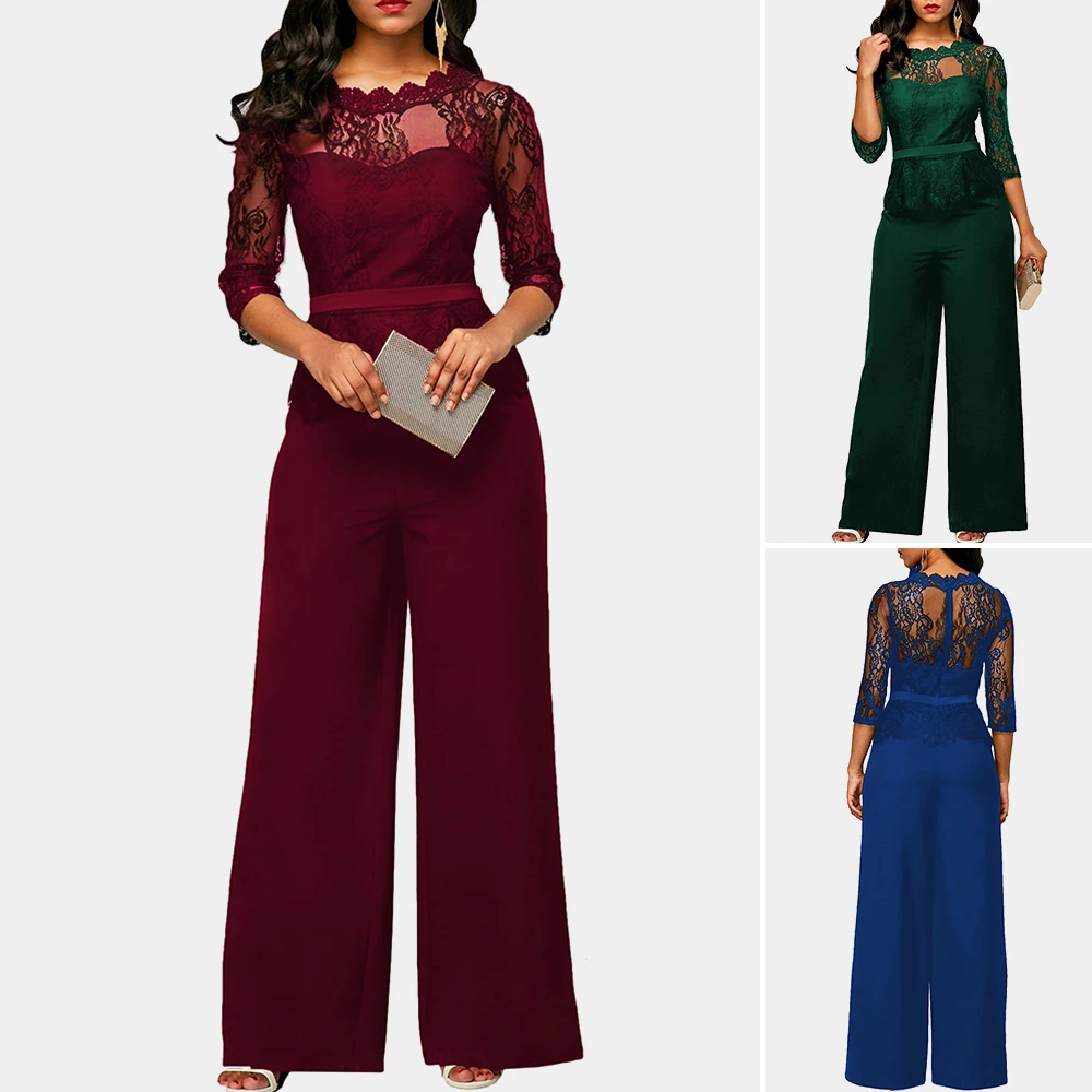 

Mia Muse Boutique летние элегантные приличные комбинезоны марлевые повседневные комбинезоны с длинными рукавами и круглым вырезом в полный рост для женщин