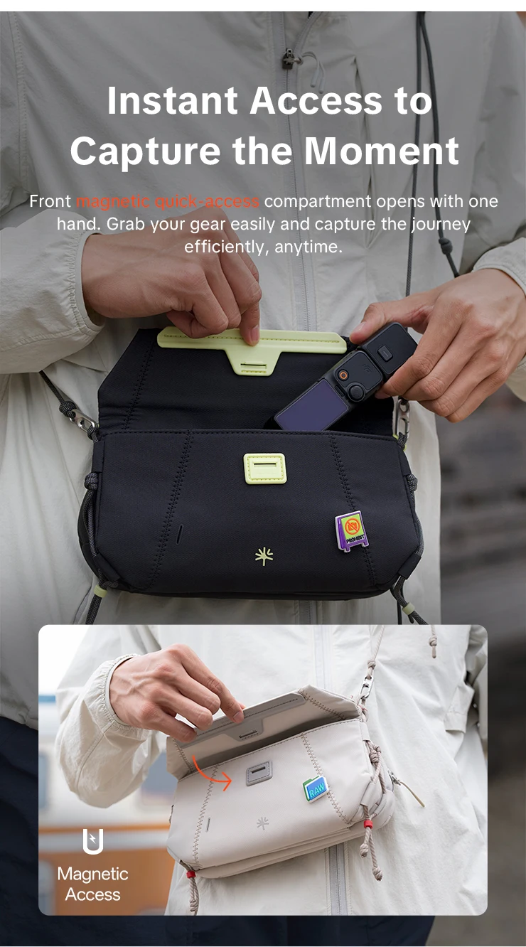 PGYTECH OneGo Pocket Sling Geeignet für DJI Pocket 3, Aufbewahrungstasche, Kameratasche, Sportkamera, Aufbewahrungstasche, Handy-Umhängetasche – Detail 6