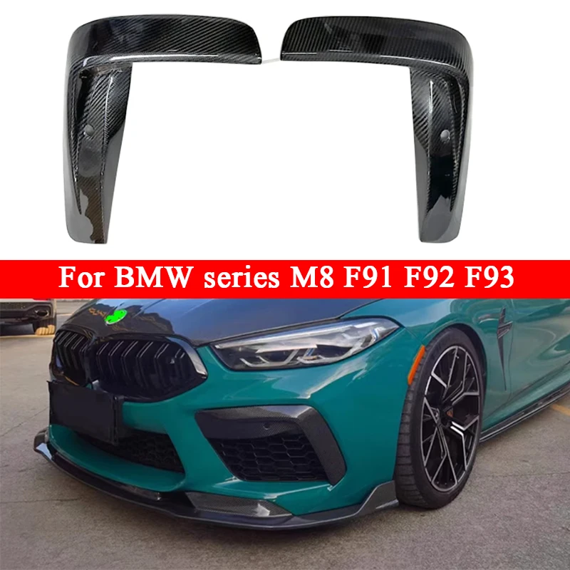 For BMW BMW M8 F91 F92 F93 Carbon Fiber Car Front Bumper Wind knife Tuyere Splitter Spoiler Air Knife Surround Trim Body Kit