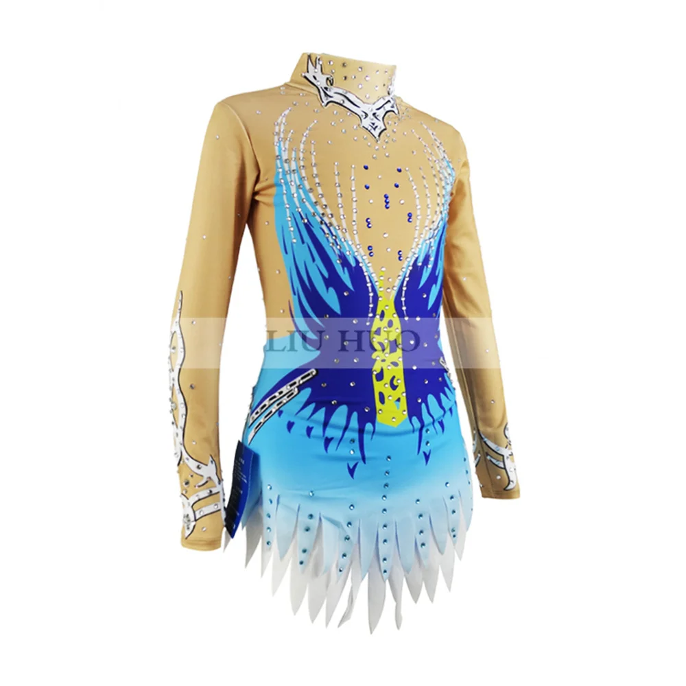 LIUHUO Figure Skating Dress Women's Girls' Ice Performance Rhythmic Gymnastics Competition Multicolor Leotard Dance Children