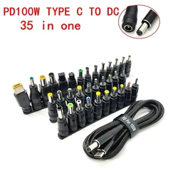 TypeC PD Converter Universal Laptop Charging Cable Cord Power Adapter 34 Connectors for Notebook Power Supply