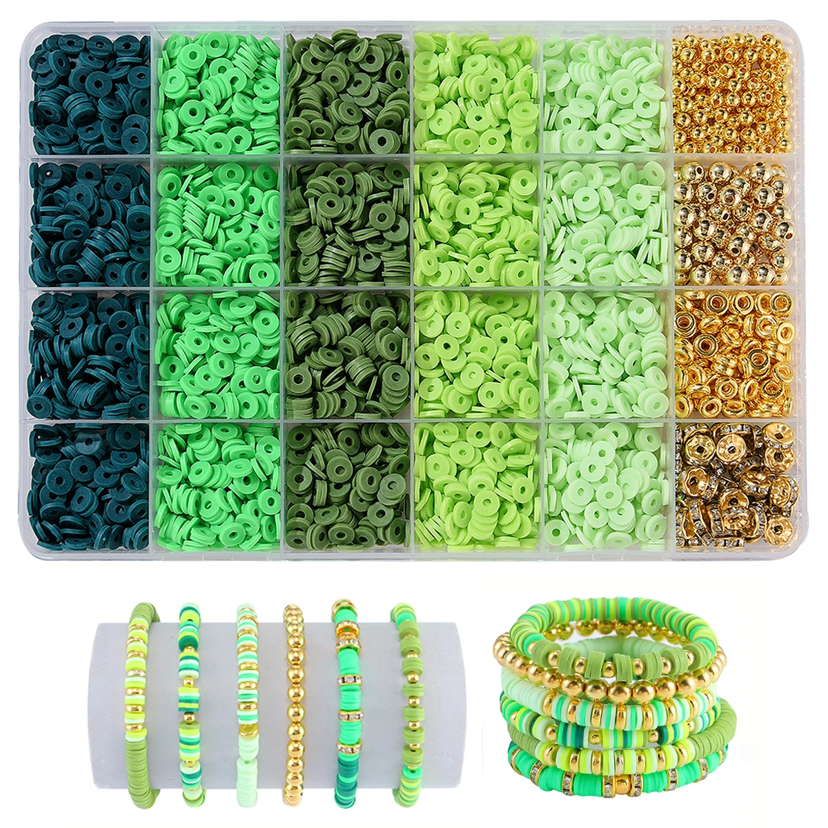 Gifts To Girls Rainbow Flat Bead Bohemian Bracelet Necklace Making Letter Beads Unique Accessory Set DIY