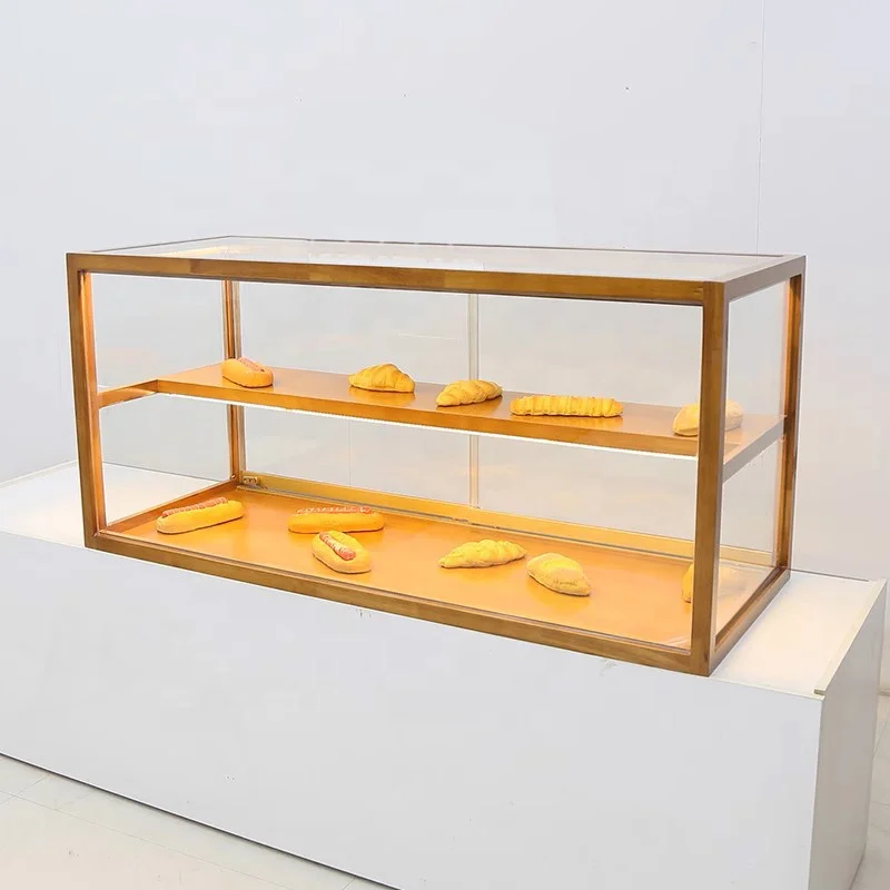 Elegant Desktop Glass Baking Cake Dry Food Pastry Display Cabinet Coffee Roastery Home Decoration Supermarket