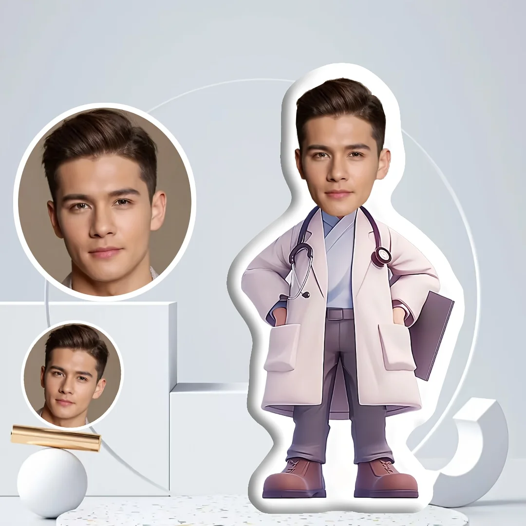 Custom Fun Plush Pillow with Your Photo, Professional Personalized Photo Pillow, Suitable for Car, Sofa, Bed Decoration, Surpris
