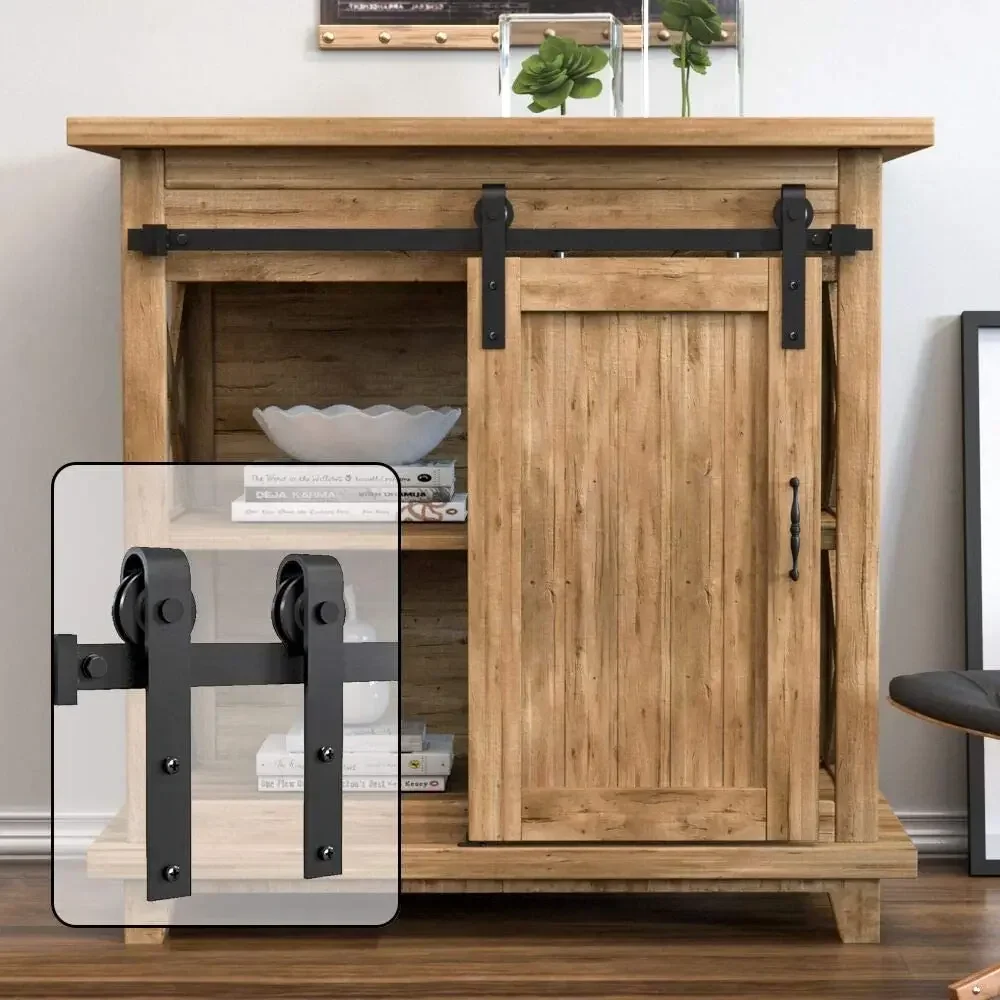 

Gifsin-Sliding Door Hardware Drawer Slides Kit, Double Door TV Stands, Wardrobe Cabinets, Furniture Slide