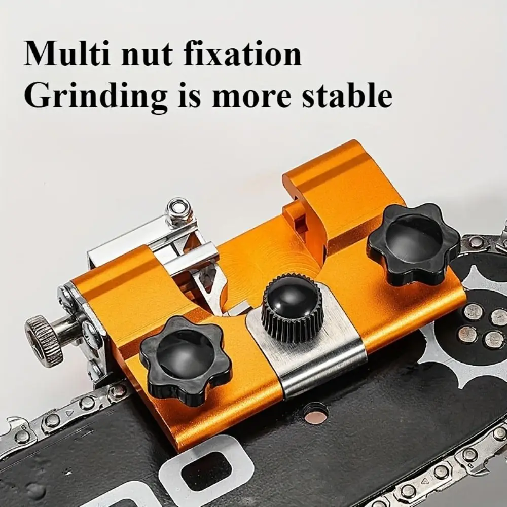 

Portable Chainsaw Sharpener Jig Quick Grinding Hand Crank Chainsaw Sharpener Kit Mini Size Chain Clamp Chain Sharpener