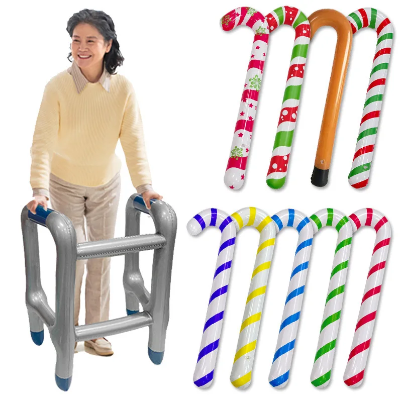 Inflatable walking aids, crutches, Halloween Christmas handrails, props for disabled people, inflatable walking aids