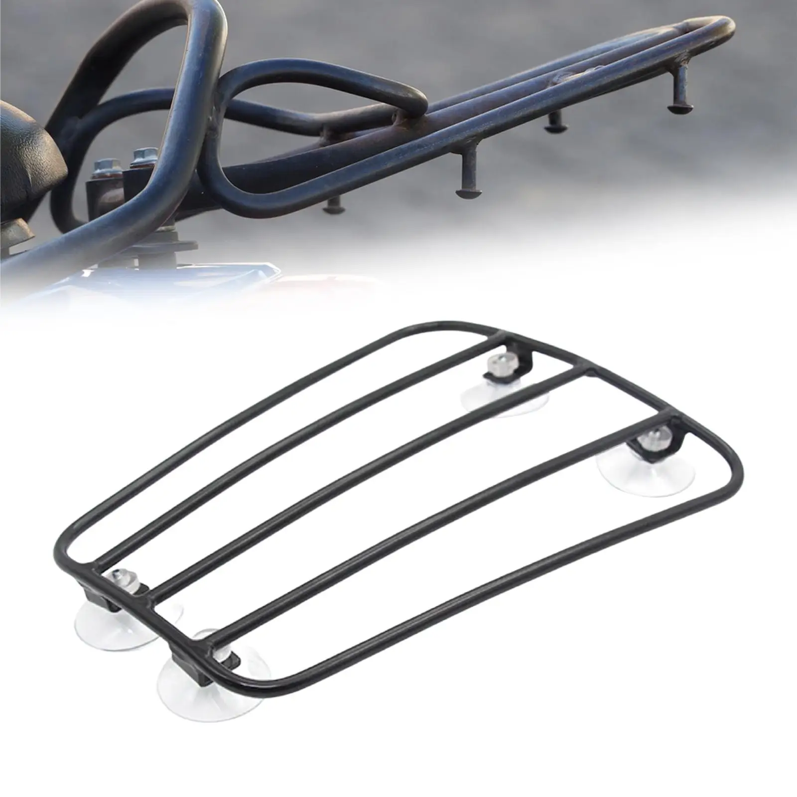 Universal Motorcycle Front Luggage Rack Accessory Retro Styled 9.6x7.8inch Wear