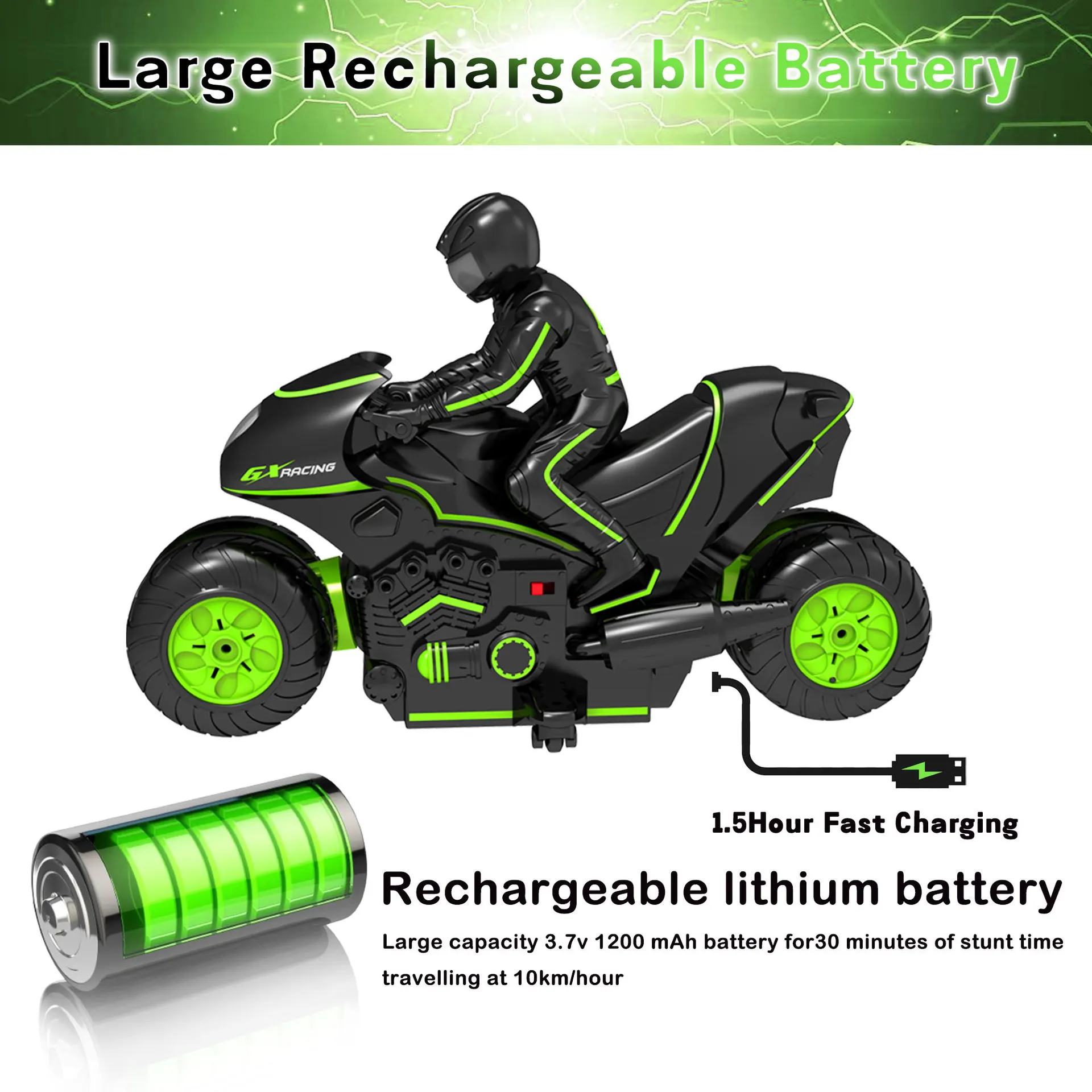 รถสตั๊นท์สุดเท่พร้อมระบบยืดหดได้ แปลงร่างได้ พลิกได้ และควบคุมด้วยรีโมทไร้สาย 2.4g รถของเล่นอเนกประสงค์