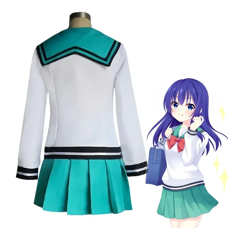 Anime Style Japanese Sailor Uniform Cosplay Costume Set Long Sleeve Top Pleated Skirt Bow Tie Socks Women Role Play Outfit for T view 4