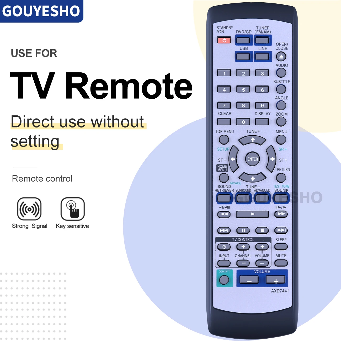 New Remote Control  AXD7441 AXD7440 for Pioneer TZ-555DVD XV-DV555 S-DV555T DV252 DV1SW DCS-360, XV-DV353, XV-DV360Home Theater