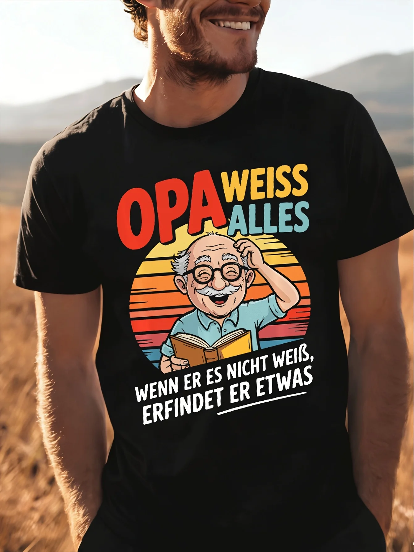 Opa Weiss Alles Wenn Er Es Nicht Weiss Opas Grossvater Premium T Shirt for men women Unisex All  Unisex All T-Shirt