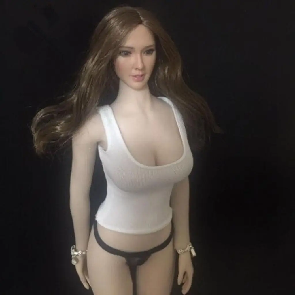 

1:6 Scale Women Casual Tank Top Costume Outfits for 12 Inch HT /