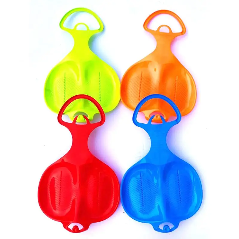1~8PCS Snow Luge Plastic Thicker Non-slip Oversized Handle Longer Snow Equipment Sleigh Snow Ski Board Sledge