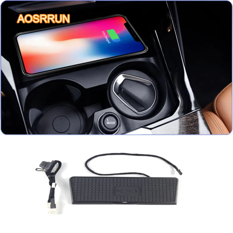 

Car Mobile Phone Wireless Charging Pad Module Car Accessories Car Styling For BMW F25 F26 X3 X4 2014-2018