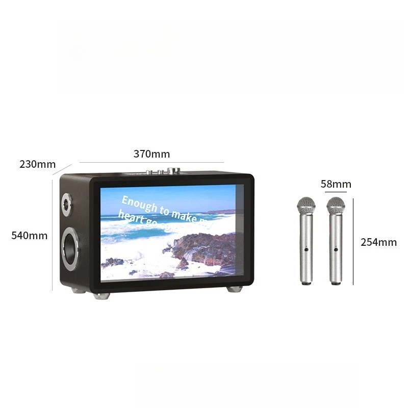 Suspended transparent lyrics speaker, high-volume Bluetooth audio microphone
