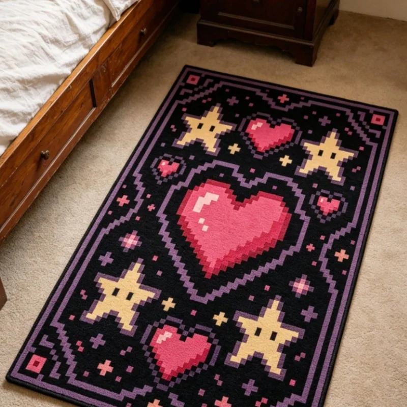 Purple Lilac Floral Wreath Vintage Area Rug Elegant Non Slip Living Room Floor Mat