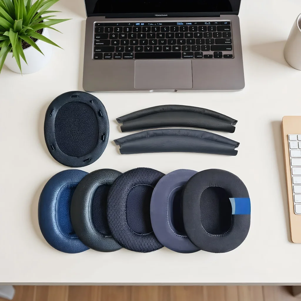 استبدال وسادات الأذن لسوني WH-XB910N اضافية باس سماعات بطانة للأذن وسائد XB910N لينة البروتين الجلود عزل الضوضاء رغوة #1