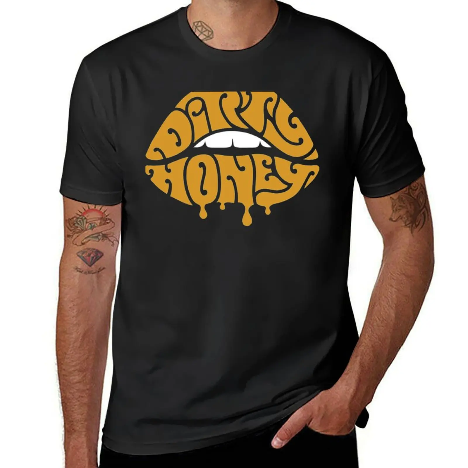 

Dirty Honey Band Logo T-Shirt anime sweat slim fit t shirts for men